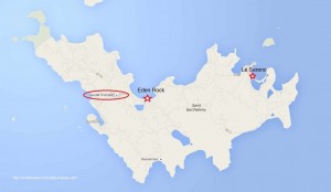 Eden Rock on St. Bart's Map