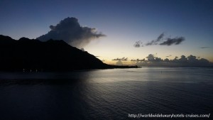 Paul Gauguin Cruises Tahiti & Society Islands Luxury Travel Virtuoso Izumi Ogawa Trip agent vacation advisor Vision French Polynesia Cruise ship boat ocean water sand beach Moorea shark stingray