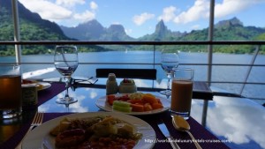 Paul Gauguin Cruises Tahiti & Society Islands Luxury Travel Virtuoso Izumi Ogawa Trip agent vacation advisor Vision French Polynesia Cruise ship boat Bora Bora ocean water sand beach Moorea