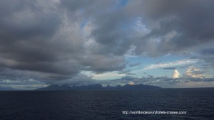 Paul Gauguin Cruises Tahiti & Society Islands Luxury Travel Virtuoso Izumi Ogawa Trip agent vacation advisor Vision French Polynesia Cruise ship boat Bora Bora ocean water sand beach Moorea