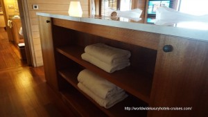 Four Seasons Resort overwater bungalow snorkel room bath bed Tahiti Society Islands Luxury Travel Virtuoso Izumi Ogawa Trip agent vacation advisor Vision French Polynesia Cruise ship boat Bora Bora ocean water sand beach