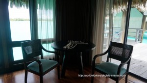 St. Regis Resort Bora Bora overwater bungalow snorkel room bath bed Tahiti Society Islands Luxury Travel Virtuoso Izumi Ogawa Trip agent vacation advisor Vision French Polynesia Cruise ship boat ocean water sand beach