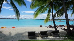 St. Regis Resort Bora Bora overwater bungalow snorkel room bath bed Tahiti Society Islands Luxury Travel Virtuoso Izumi Ogawa Trip agent vacation advisor Vision French Polynesia Cruise ship boat ocean water sand beach